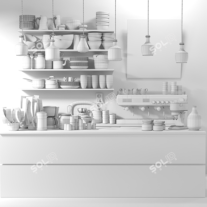 Modern Coffee Point: Cafe, Restaurant, Coffee Maker, Grinder 3D model image 2