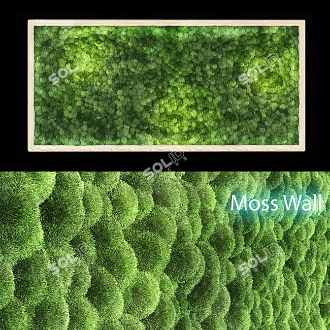 Evergreen Moss Wall: Nature-Inspired 3D Model 3D model image 1