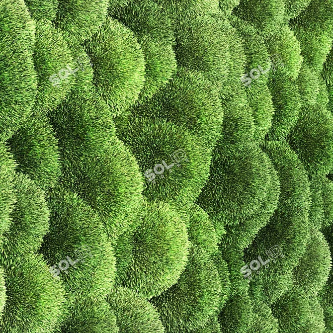 Evergreen Moss Wall: Nature-Inspired 3D Model 3D model image 2