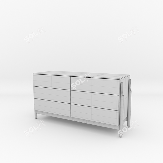 Minimalist Ash Drawer Stand: Functional and Stylish 3D model image 3