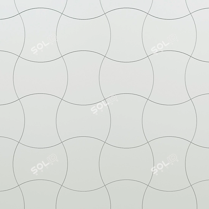 Elegant Walnut Marble Parquet 3D model image 3