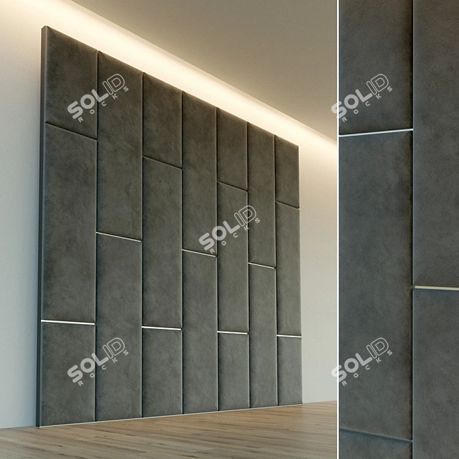 Metallic Molding Soft Wall - Customizable and Lightweight 3D model image 1