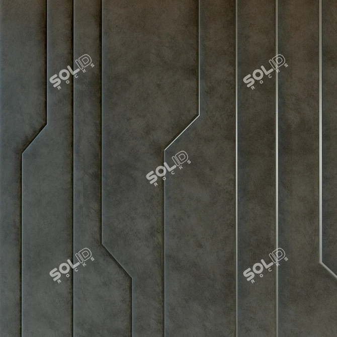 Molded Soft Panel: Versatile Decorative Wall 3D model image 2