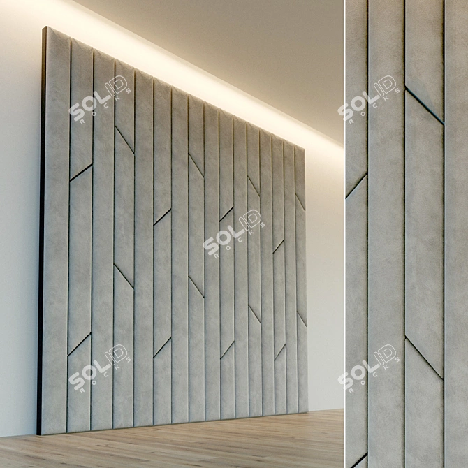 Title: Soft Panel Wall Decor - Versatile and Stylish 3D model image 1