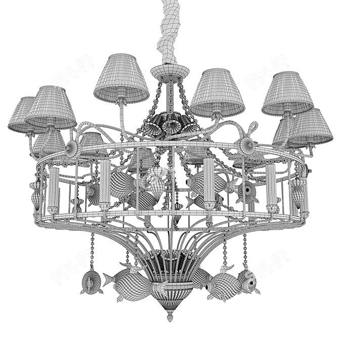 Aquarius Chandelier M626 3D model image 3