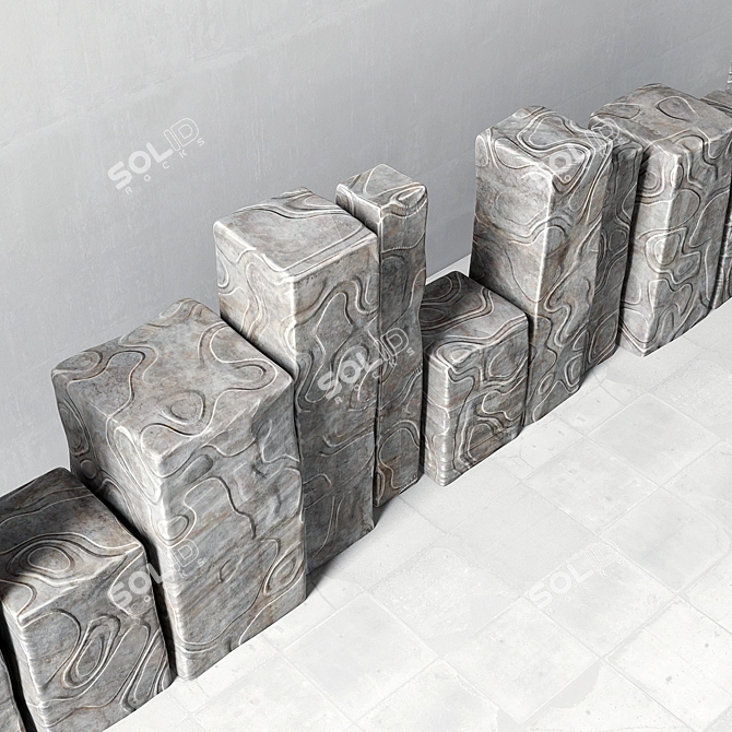 3D Stone Pattern Texture 3D model image 2