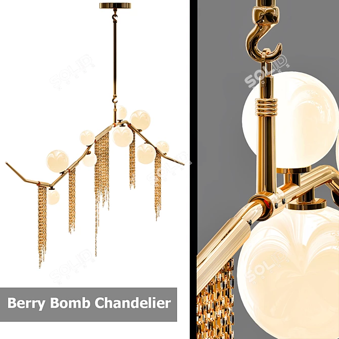 Berry Blast Chandelier 3D model image 1