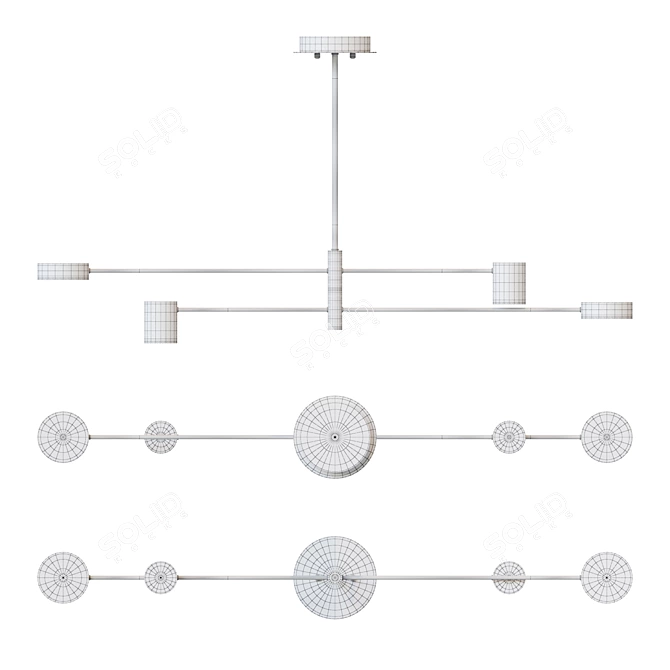 Minimalist LED Pendant Lamp: Lampatron SUNSHINE 4 3D model image 3