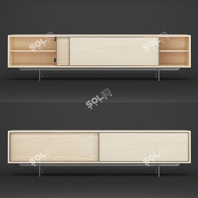 Modern Smith Media Cabinets for Stylish Living 3D model image 1