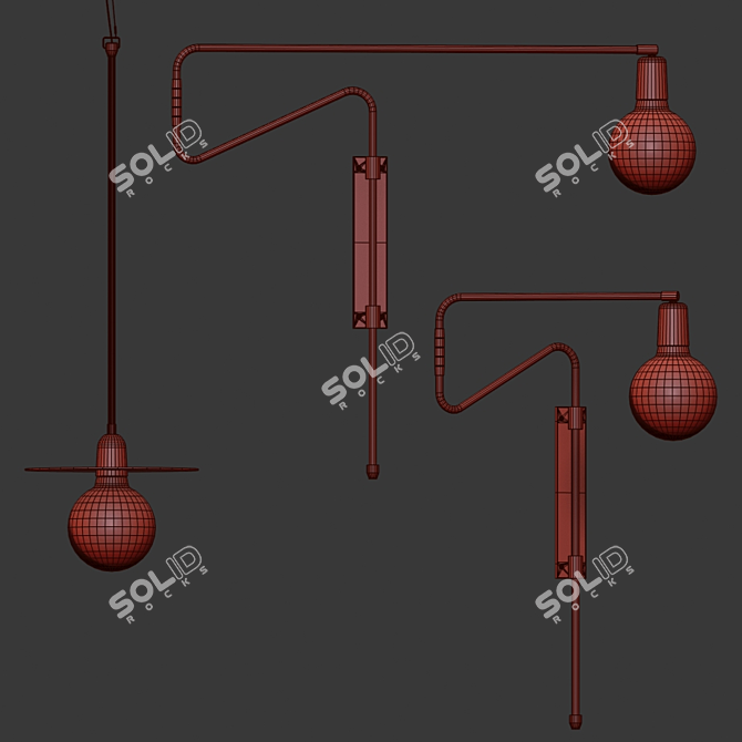Modern House Doctor Lamps 3D model image 2