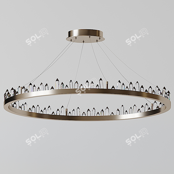 Modern Glacier Ceiling Chandelier 3D model image 1