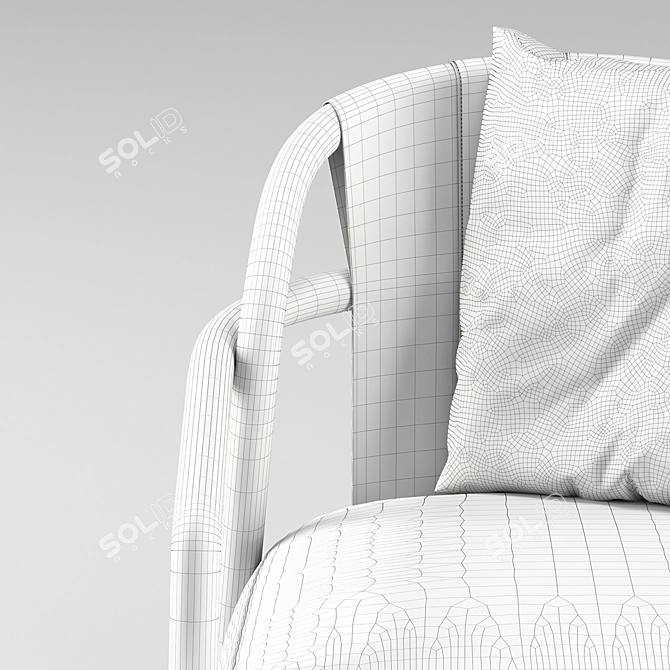 Flexform Alison Armchair: Modern Comfort at its Best 3D model image 2