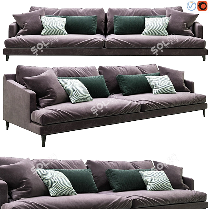 Modern Poliform Bellport Sofa 3D model image 1