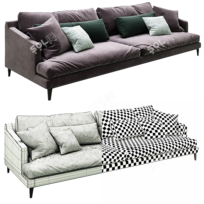 Modern Poliform Bellport Sofa 3D model image 2