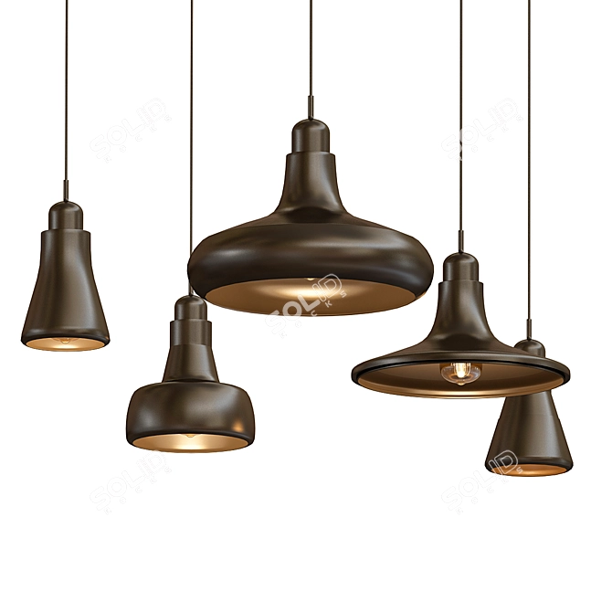 Puro-Sleek Single Suspension Lamp 3D model image 1