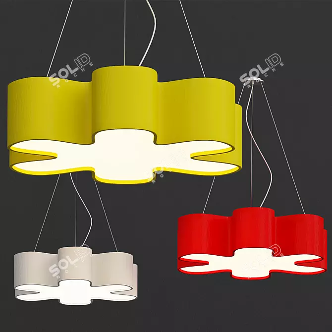 Awe-Inspiring Lotus Lamp 3D model image 1