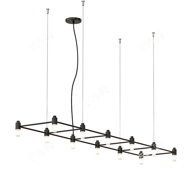Quadrante Chandelier: Radiant Sophistication 3D model image 1