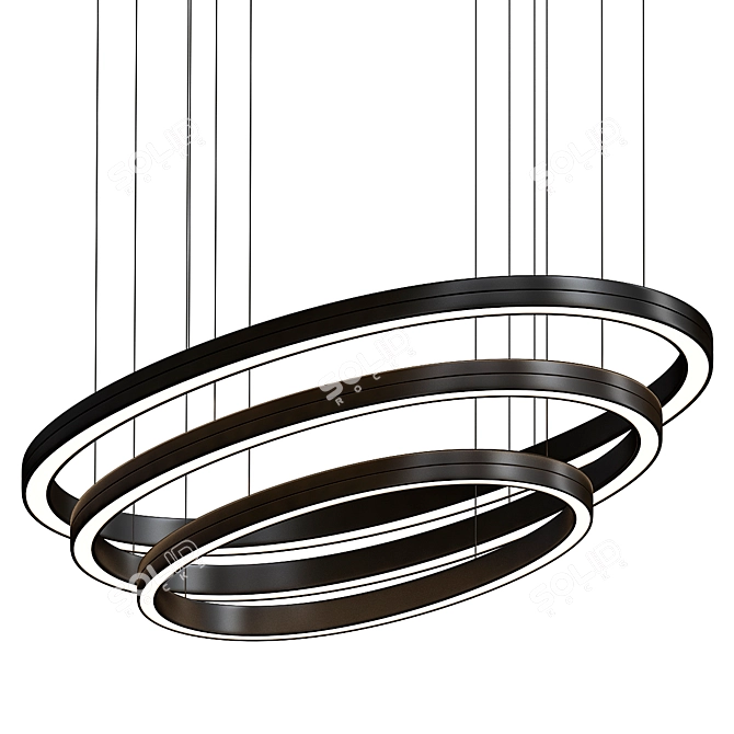 Title: Aluminum LED Pendant Light by Sattler 3D model image 1