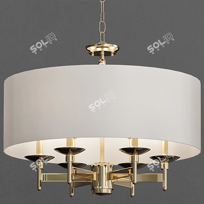 Sleek Elegance: Currey Bering 6-Light 3D model image 1