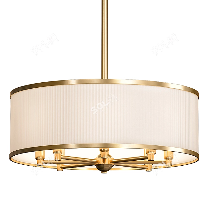 Elegant Hastings 8-Light Chandelier 3D model image 1