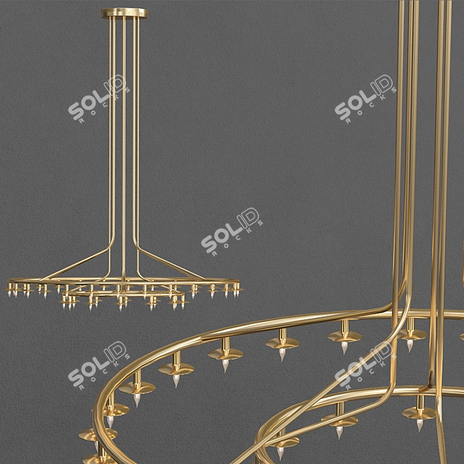 Celestial Glow: Stardust Ceiling 3D model image 1