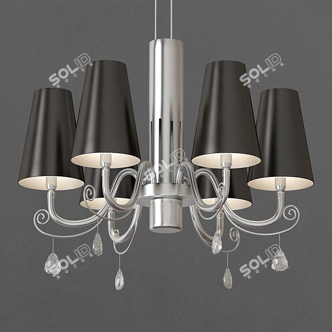 Exquisite Arabian Pearls Chandelier 3D model image 1