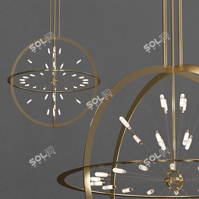 Elegance in Light: ARMILLA Chandelier 3D model image 1