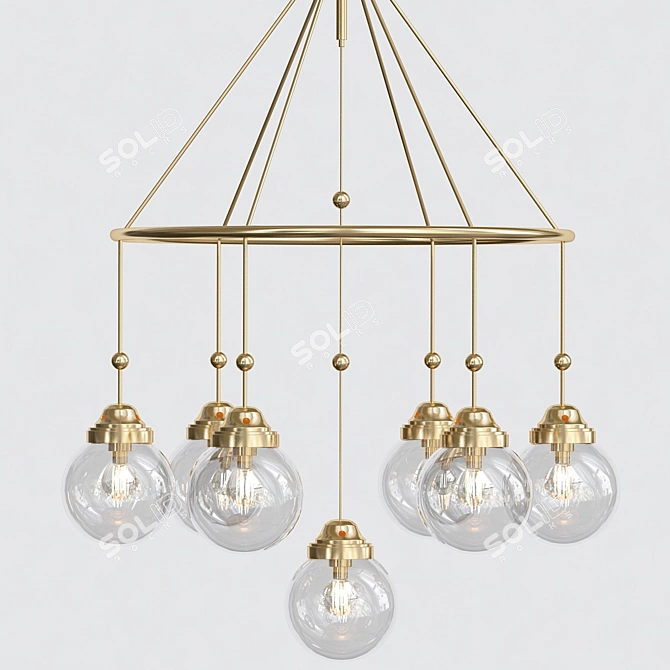 Brioni Chandelier: Luxury Illumination by Woka 3D model image 1