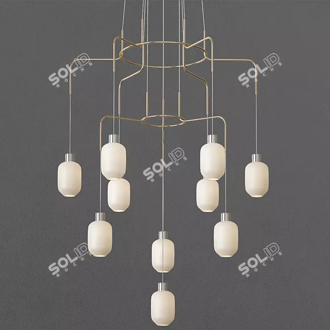 Elegant AR6-AR3-R1 Pendant Light 3D model image 1