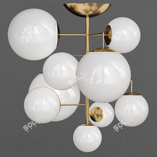 Elegant Frosted Chandelier 3D model image 1