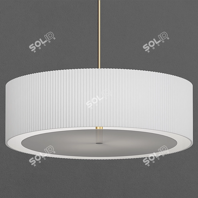 White Equator Pendant Light 3D model image 1