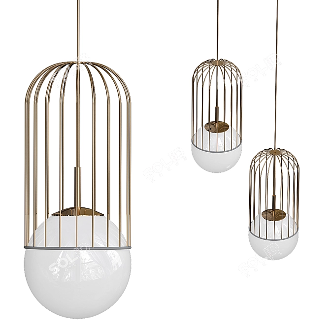 Elegant TELFORD Pendant Light 3D model image 1