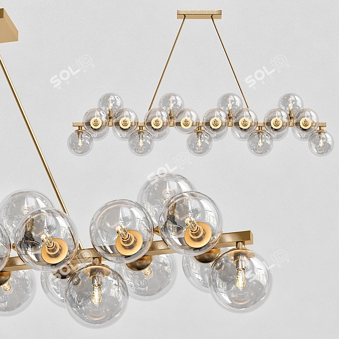  Elegant Glass Pendant Light 3D model image 1