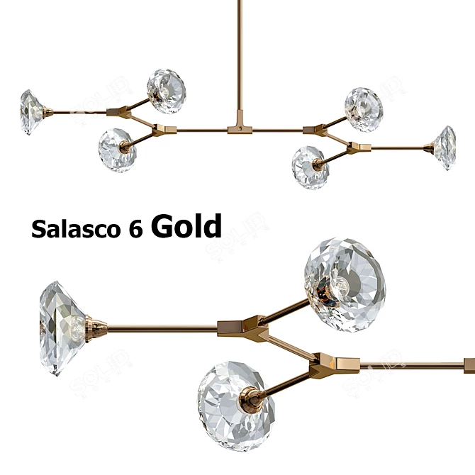 Salasco 6 Pendant Light: Modern Elegance 3D model image 1