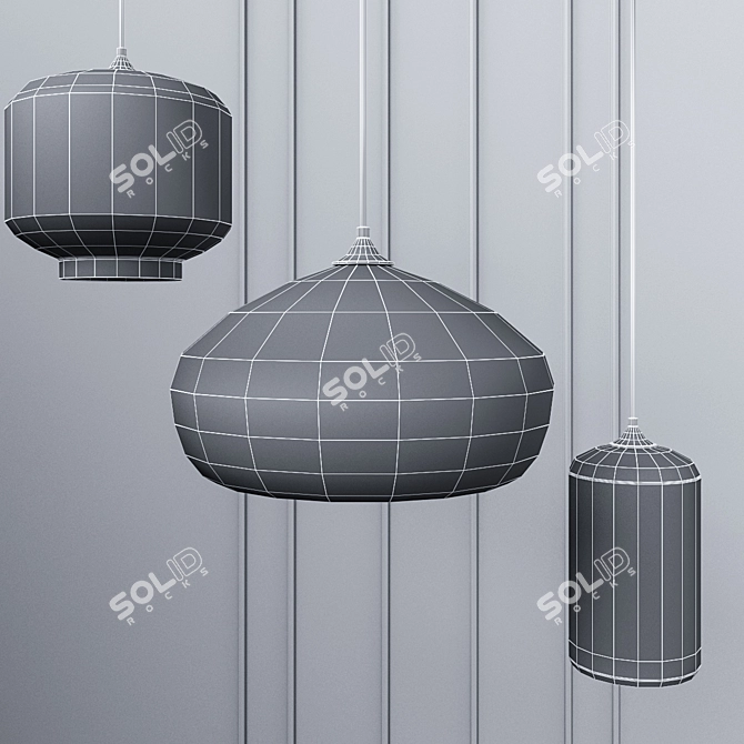 Modern Pendant Lighting: Fumo Set 3D model image 2