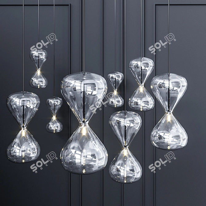 Elegant Glass Hourglass - Cattelan Italia 3D model image 1