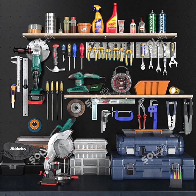 Ultimate Garage Tools Set 3D model image 1