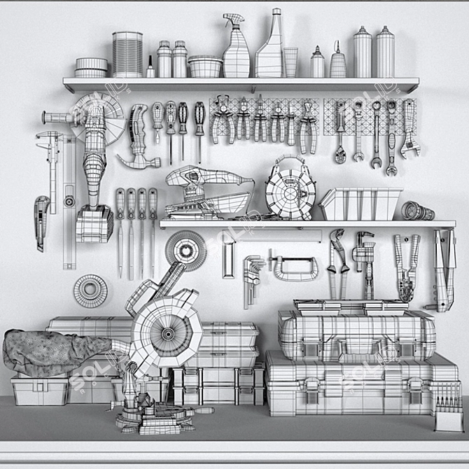 Ultimate Garage Tools Set 3D model image 3