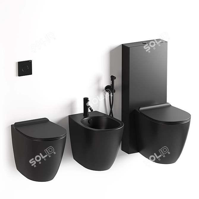 Modern Simas Vignoni Bathroom Set 3D model image 2