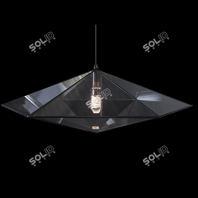 Stained Glass Pendant Lamp 3D model image 2