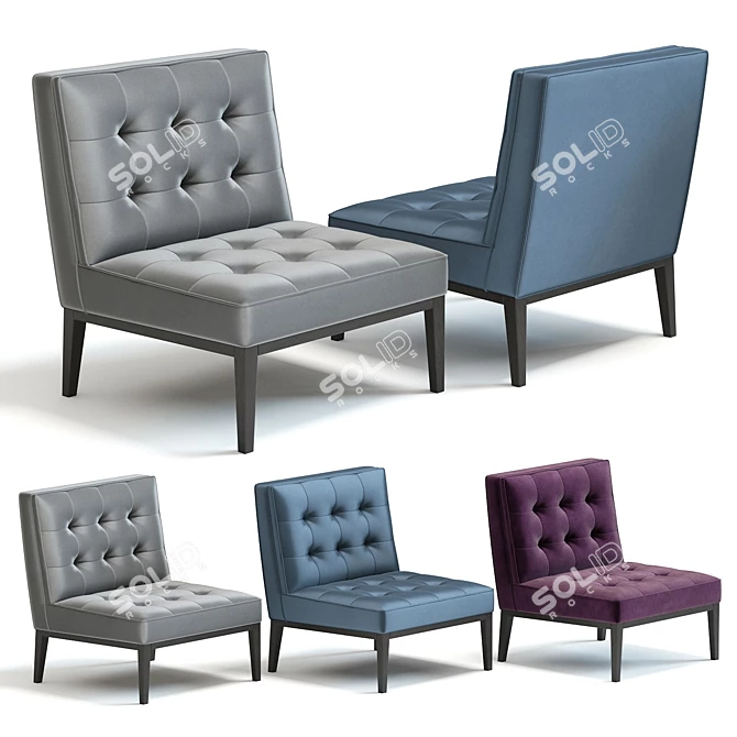 Monaco Armchair: High-Detailed 3D Model 3D model image 1