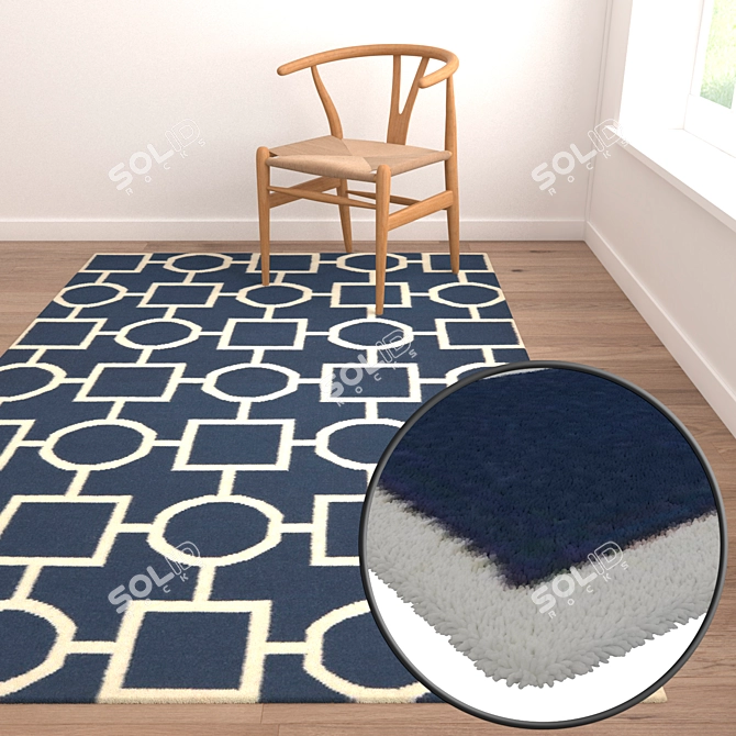 Luxury Carpet Set: High-Quality Textures 3D model image 2