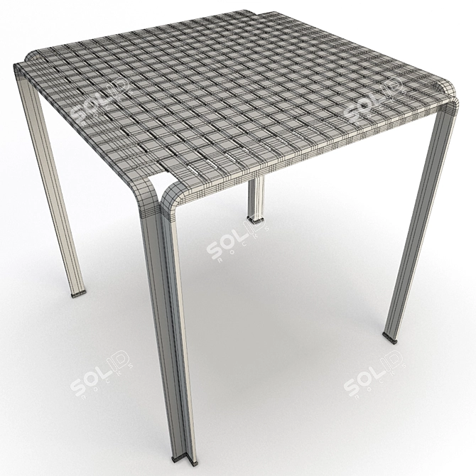 Braided Plastic Outdoor Furniture 3D model image 3