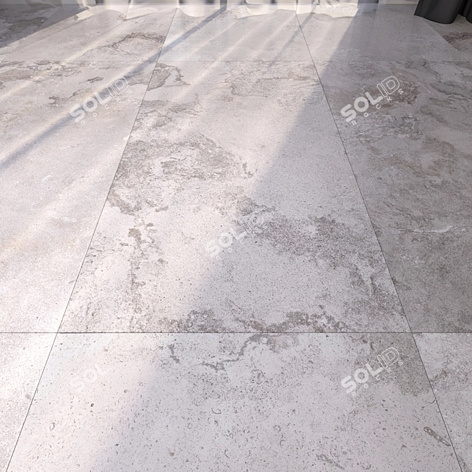 Elegant Marble Floor Tiles 3D model image 1