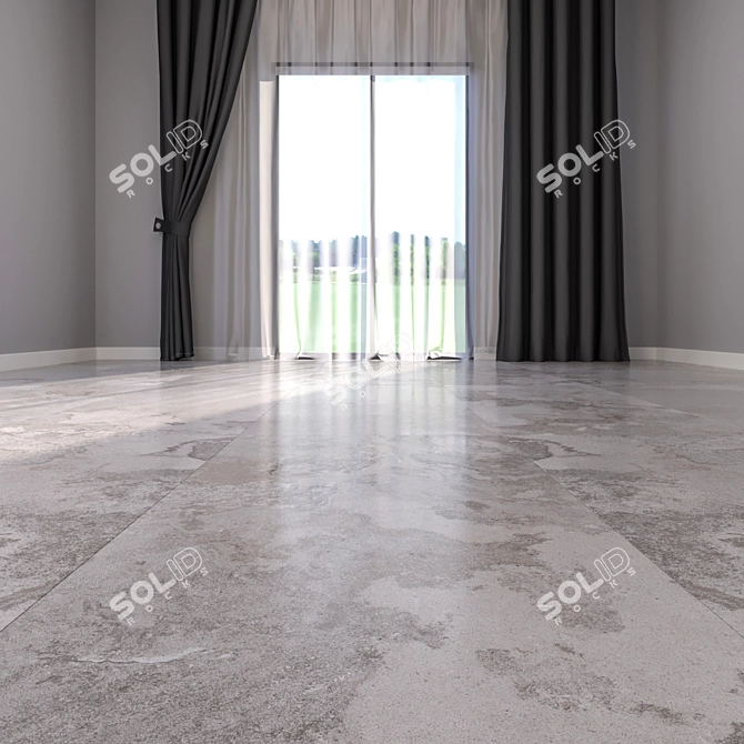 Elegant Marble Floor Tiles 3D model image 2