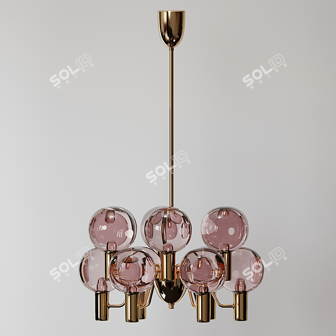 Elegant T372/12 Ceiling Lamp 3D model image 3