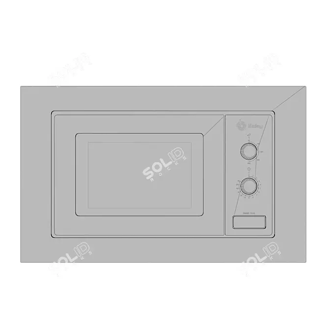 3WMX1918 Balay Microwave: High-Quality 3D Model 3D model image 2