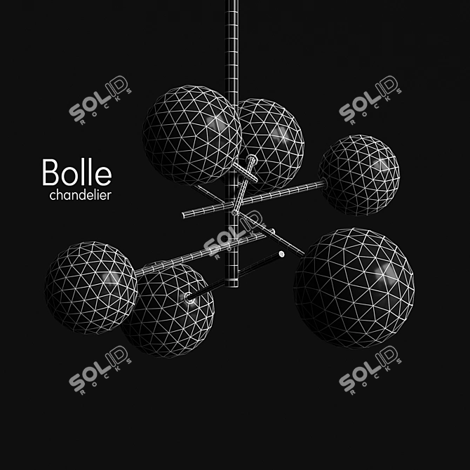 Bolle 6-Light Chandelier by Gallotti & Radice 3D model image 3