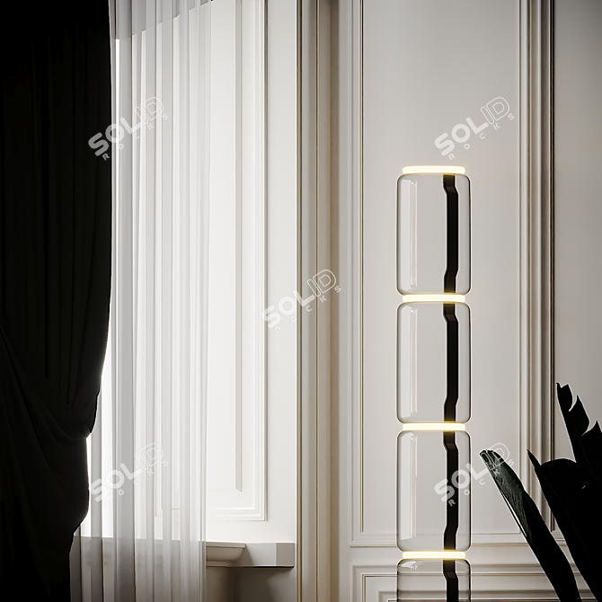 Elegant Glow: Noctambule Floor Lamp 3D model image 2