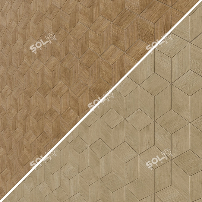 NID Mosaic Hexagon: Whisky, Light, Natural, Cashmere 3D model image 1